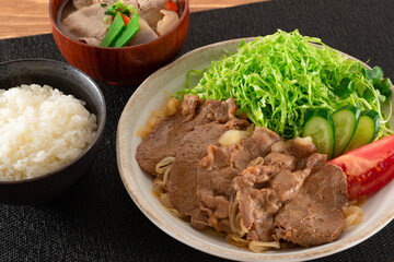 豚肉の生姜焼き　Pork with ginger