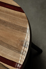 Expensive vintage furniture. The table is covered with epoxy resin and varnished. Luxury quality...
