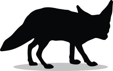 Foxes Silhouette, Fox Vector Silhouette, Fox cartoon Silhouette, Foxes illustration, Fox icon Silhouette, Fox Silhouette illustration