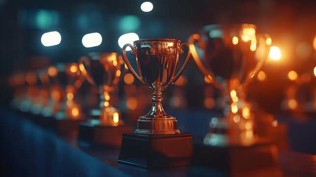 Cérémonie d'adjudication des récompenses aux réalisations corporatives en pleins efforts et applaudissements