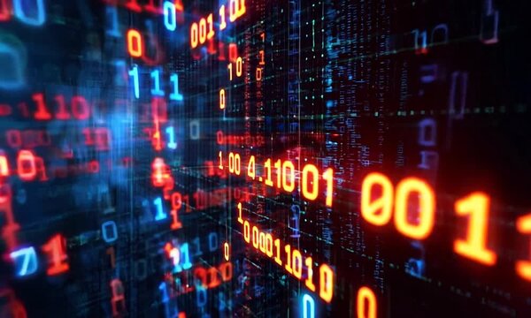 Abstract Technology Binary code Background