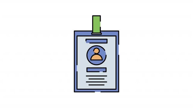 ID Card Motion Graphic, Looping Animation with Alpha Channel Transparent Background, perfectly for presentations, interactive website design, and interactive User Interface