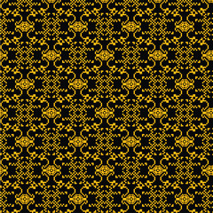 seamless pattern with golden ornament