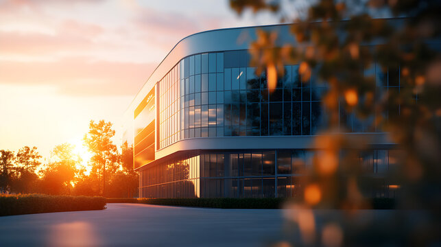 Edificio aziendale innovativo di veduta esterna progettatato per il successo