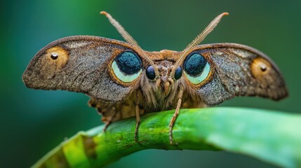 Fototapeta premium A moth on a stem in Gunung Mulu National Park