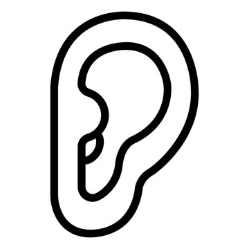 recommend clip art: Ear icon representing auditory organ.