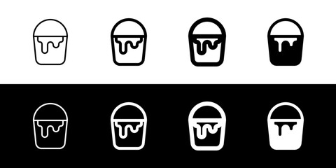 Editable paint bucket, plastic, metal, container vector icon. Construction, tools, industry. Part of a big icon set family. Perfect for web and app interfaces, presentations, infographics, etc
