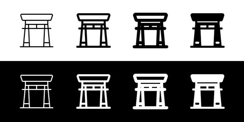 Editable shrine, gate, vector icon. Landmark, monument, religious, cultural, building, architecture. Part of a big icon set family. Perfect for web and app interfaces, presentations, infographics, etc