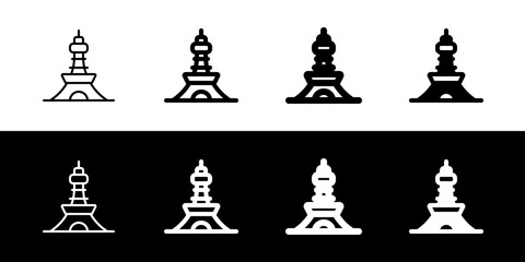 Editable tower, communication vector icon. Landmark, monument, building, structure, architecture. Part of a big icon set family. Perfect for web and app interfaces, presentations, infographics, etc