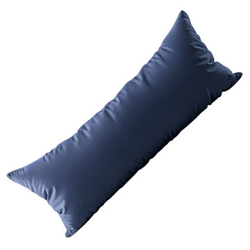recommend clip art: Navy blue body pillow with smooth fabric and transparent background clipart isolate for bedding comfort