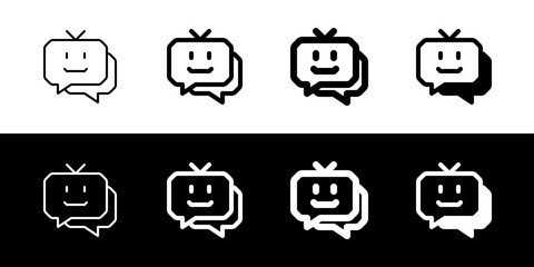 Editable chat bot, smart assistant vector icon. AI technology, artificial intelligence, computer. Part of a big icon set family. Perfect for web and app interfaces, presentations, infographics, etc