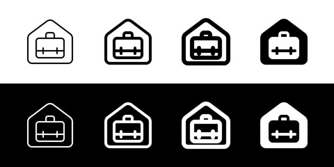 Obraz premium Editable remote work, briefcase, portfolio, experience vector icon. Job, profession, freelance. Part of a big icon set family. Perfect for web and app interfaces, presentations, infographics, etc
