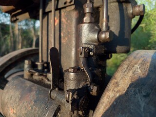 old machine | Close up of a Diesel Engine Motor | Diesel Engine | Vintage Model Engine