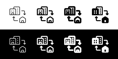 Editable office, home, commuting, remote vector icon. Remote work, job, profession, freelance. Part of a big icon set family. Perfect for web and app interfaces, presentations, infographics, etc