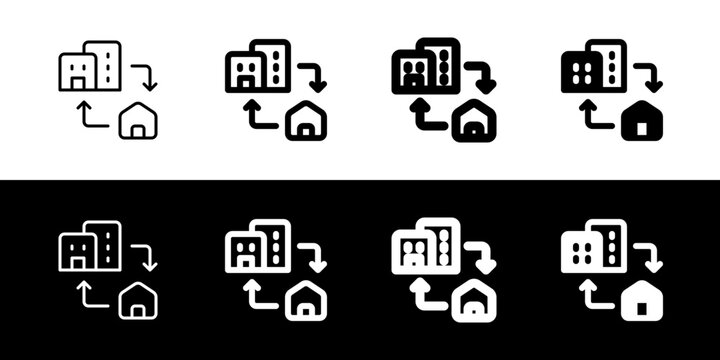 Editable office, home, commuting, remote vector icon. Remote work, job, profession, freelance. Part of a big icon set family. Perfect for web and app interfaces, presentations, infographics, etc