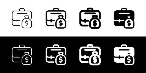 Editable salary, briefcase, profession, money, wage, paycheck evector icon. Business, work, job. Part of a big icon set family. Perfect for web and app interfaces, presentations, infographics, etc
