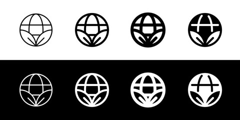 Editable eco-friendly, environmentally friendly, ecology, leaves, earth, planet vector icon. Part of a big icon set family. Perfect for web and app interfaces, presentations, infographics, etc