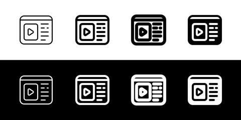 Editable movie website, streaming, film, video vector icon. Movie, cinema, entertainment. Part of a big icon set family. Perfect for web and app interfaces, presentations, infographics, etc