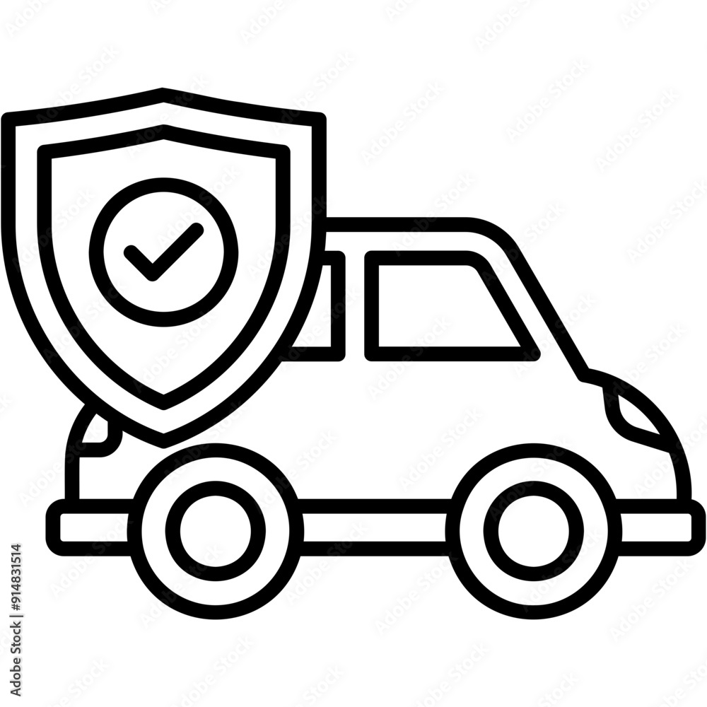 Canvas Prints Car Insurance Icon