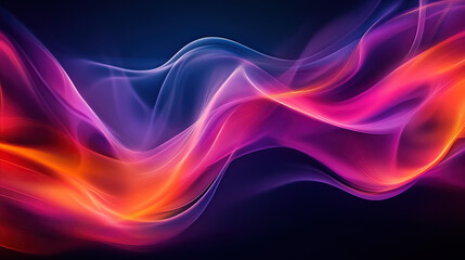 abstract colorful background with blurred waves and smoke in pink