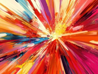 Obraz premium Energetic Burst of Color - Abstract Background with Vibrant, Chaotic Lines