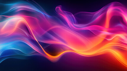 Obraz premium abstract colorful background with blurred waves and smoke in pink
