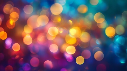 Obraz premium Colorful bokeh lights in various vibrant colors