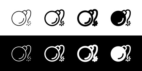 Editable bomb, explosive vector icon. Video game, game elements. Part of a big icon set family. Perfect for web and app interfaces, presentations, infographics, etc