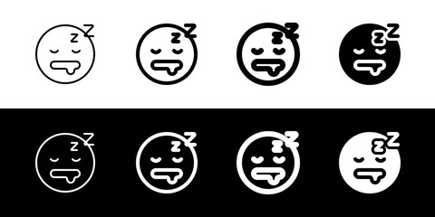 Editable sleepy head, drowzy expression emoticon vector icon. Part of a big icon set family. Part of a big icon set family. Perfect for web and app interfaces, presentations, infographics, etc