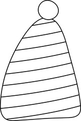 birthday hat anniversary element age outline.svg