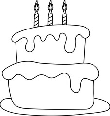 cake birthday anniversary element age outline.svg