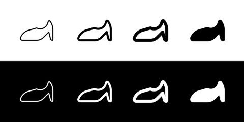 Editable high heels vector icon. Clothing, fashion, apparel. Part of a big icon set family. Perfect for web and app interfaces, presentations, infographics, etc