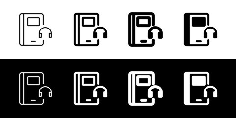 Editable audio book vector icon. Online learning, course, tutorial. Part of a big icon set family. Perfect for web and app interfaces, presentations, infographics, etc