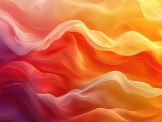 Fototapeta premium Warm gradient transitioning from yellow to orange to red creating a fiery and energetic abstract digital art background with a vibrant dynamic and modern color palette