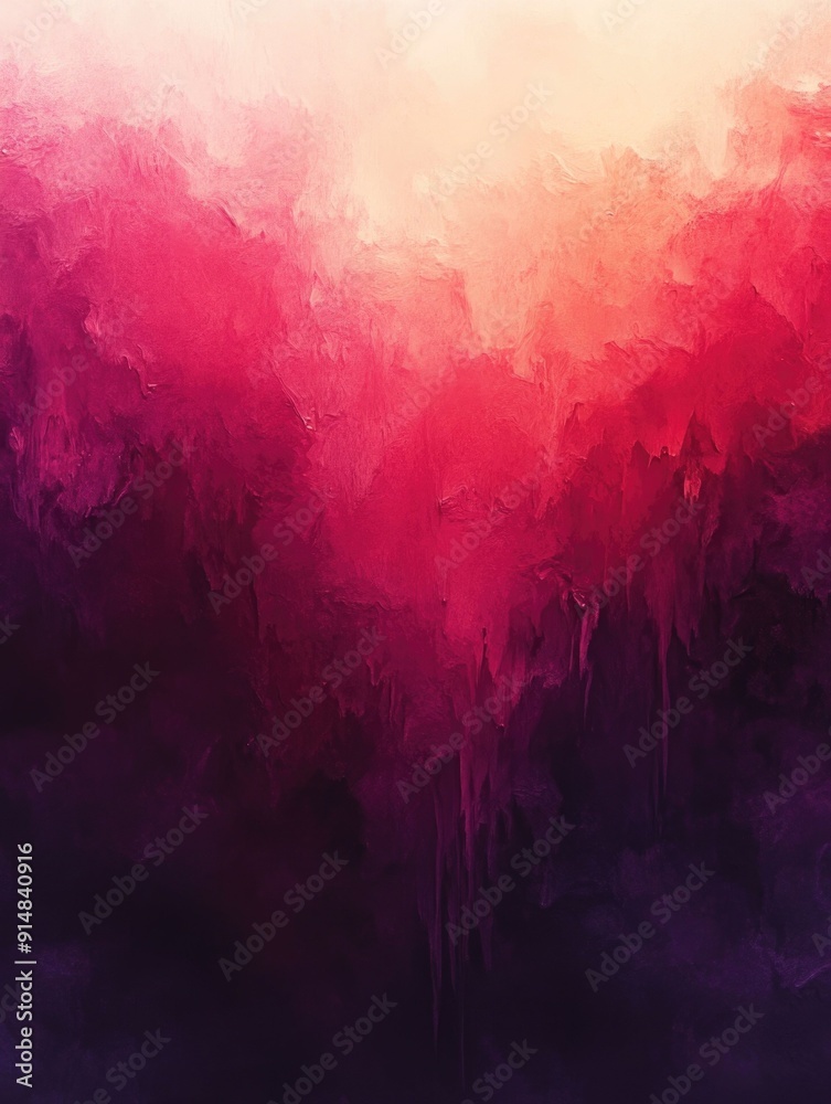 Poster mesmerizing gradient blend from deep red to plum moody and passionate abstract art with vibrant and 