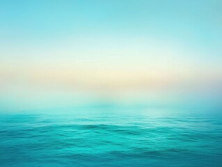Obraz premium Smooth gradient from teal to turquoise to sky blue Serene and captivating abstract digital artwork with a fluid aquatic and minimalist aesthetic