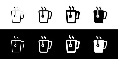 Editable a cup of hot tea vector icon. Cafe, coffee shop, restaurant, drink, beverages. Part of a big icon set family. Perfect for web and app interfaces, presentations, infographics, etc