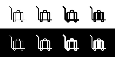 Editable baggage trolley, baggage cart vector icon. Part of a big icon set family. Perfect for web and app interfaces, presentations, infographics, etc