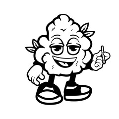 High Mascot Weed | Smoking Cannabis | Rolling Blunt | Mascot Weed | Smoking Weed | Smoking Joint | Kush Life | Smoking Weed Mascot | Original Illustration | Vector and Clipart | Cutfile and Stencil