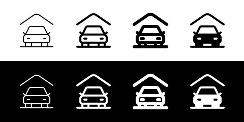 Editable parking area, garage vector icon. Property, real estate, construction, mortgage, interiors. Part of a big icon family. Perfect for web and app interfaces, presentations, infographics, etc