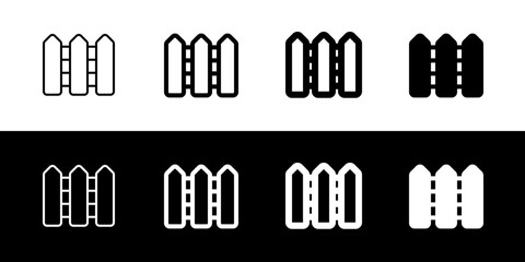 Editable fences vector icon. Property, real estate, construction, mortgage, interiors. Part of a big icon set family. Perfect for web and app interfaces, presentations, infographics, etc