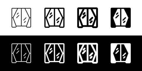 Editable window and curtain vector icon. Part of a big icon set family. Perfect for web and app interfaces, presentations, infographics, etc