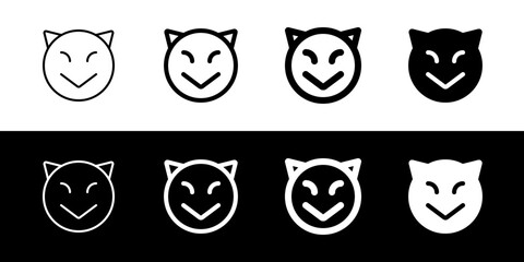 Editable evil devil face vector icon. Part of a big icon set family. Perfect for web and app interfaces, presentations, infographics, etc