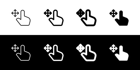 Editable one finger move vector icon. Part of a big icon set family. Perfect for web and app interfaces, presentations, infographics, etc