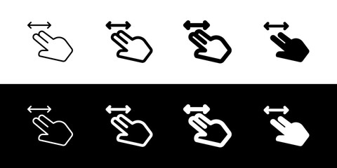Editable two finger slide vector icon. Part of a big icon set family. Perfect for web and app interfaces, presentations, infographics, etc