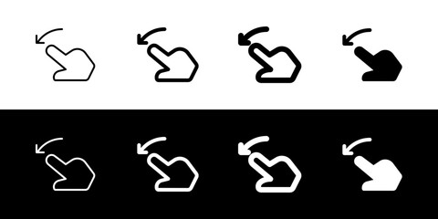Editable one finger slide left vector icon. Part of a big icon set family. Perfect for web and app interfaces, presentations, infographics, etc