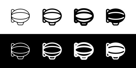 Editable zeppelin vector icon. Vehicles, transportation, travel. Part of a big icon set family. Perfect for web and app interfaces, presentations, infographics, etc © Totto House