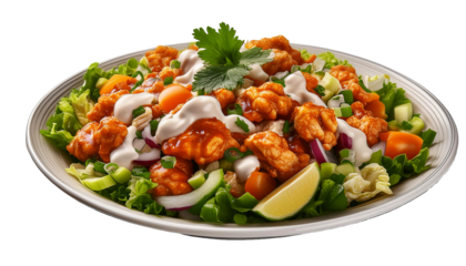 Buffalo Chicken Salad With Crispy Lettuce
