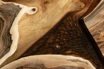Expensive vintage furniture. The table is covered with epoxy resin and varnished. Luxury quality...
