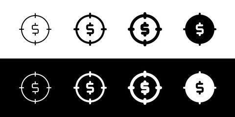 Editable target profit vector icon. Part of a big icon set family. Perfect for web and app interfaces, presentations, infographics, etc